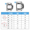 Yescom Stainless Steel Eye Plate U Hooks 6ct.