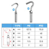 Yescom Stainless Steel Expansion Bolts for Concrete 6ct.