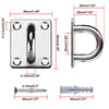 Yescom Stainless Steel Eye Plate U Hooks 6ct.