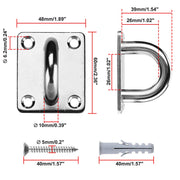 Yescom Stainless Steel Eye Plate U Hooks 6ct., M10 3/16in Image