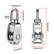 Yescom M15 Wire Cable Pulley Stainless Steel w/ Swivel Eye 6ct. Image
