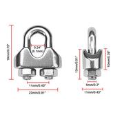 Yescom Wire Cable Clamp Stainless Steel 18ct., M5(10mm) 3/16in Image