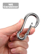 Yescom 304 Stainless Steel Wire Cable Spring Snap Hook Carabiners Image