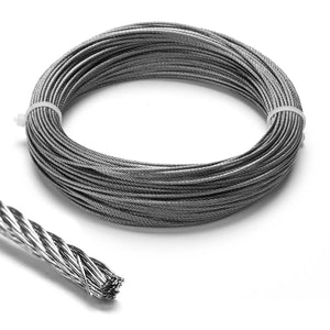 Yescom 1.5mm Wire Rope Type 304 Stainless Steel, 7x7, 1/16