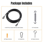 Yescom 2.5mm T304 Stainless Steel Wire Rope w Fasteners, 7x7, 240' - (4x)60' Image