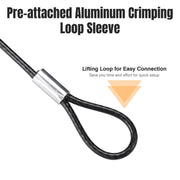 Yescom 2.5mm T304 Stainless Steel Wire Rope w Fasteners, 7x7, 240' - (4x)60' Image