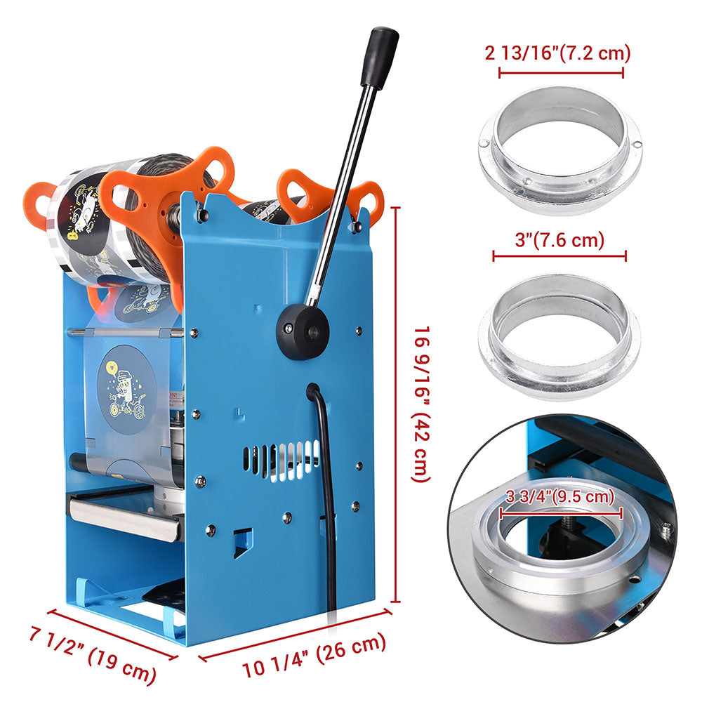 Yescom Manual Bubble Tea Boba Cup Sealing Machine Image