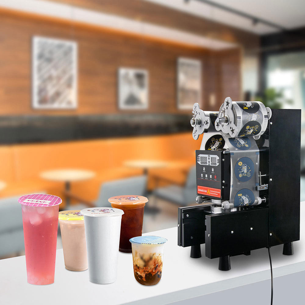 Yescom Fully Automatic Boba Cup Sealing Machine 400-670 Cups/hr 450W Image