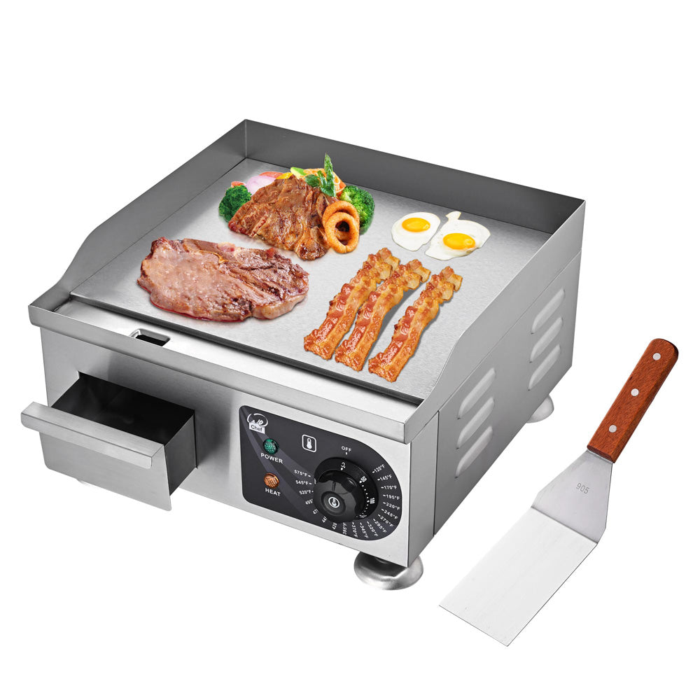 Yescom Electric Countertop Griddle Flat Grill 15in 1500W Image