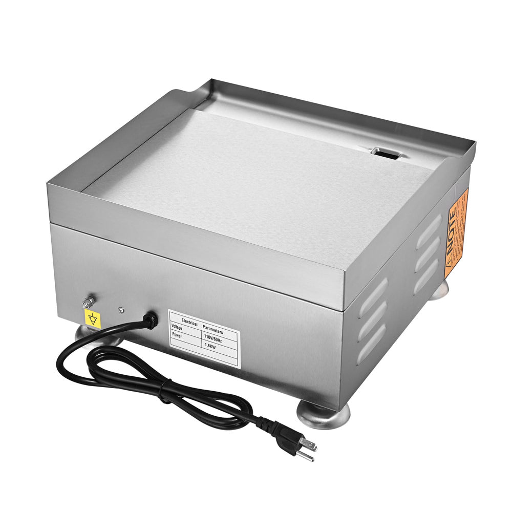 Electric Countertop Griddle Flat Grill 15in 1500W