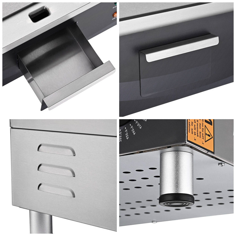 Electric Countertop Griddle Flat Grill 24in 3500W