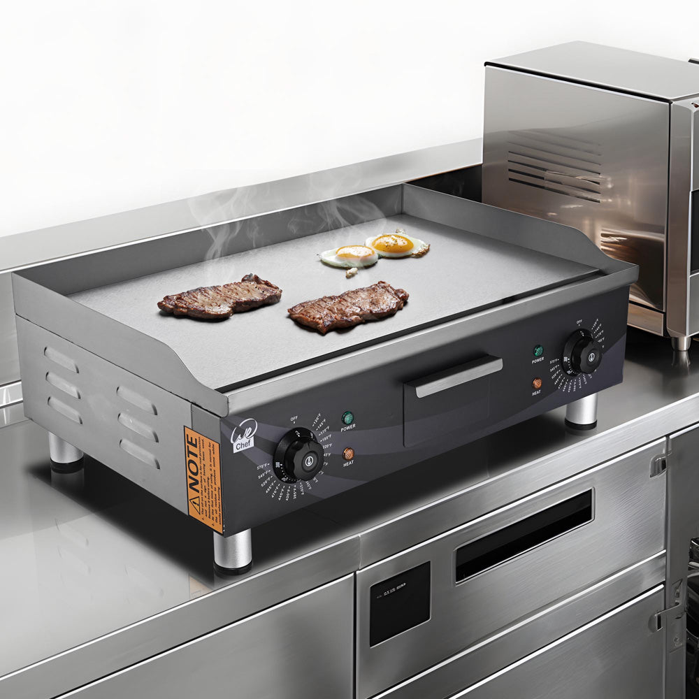 Electric Countertop Griddle Flat Grill 24in 3500W
