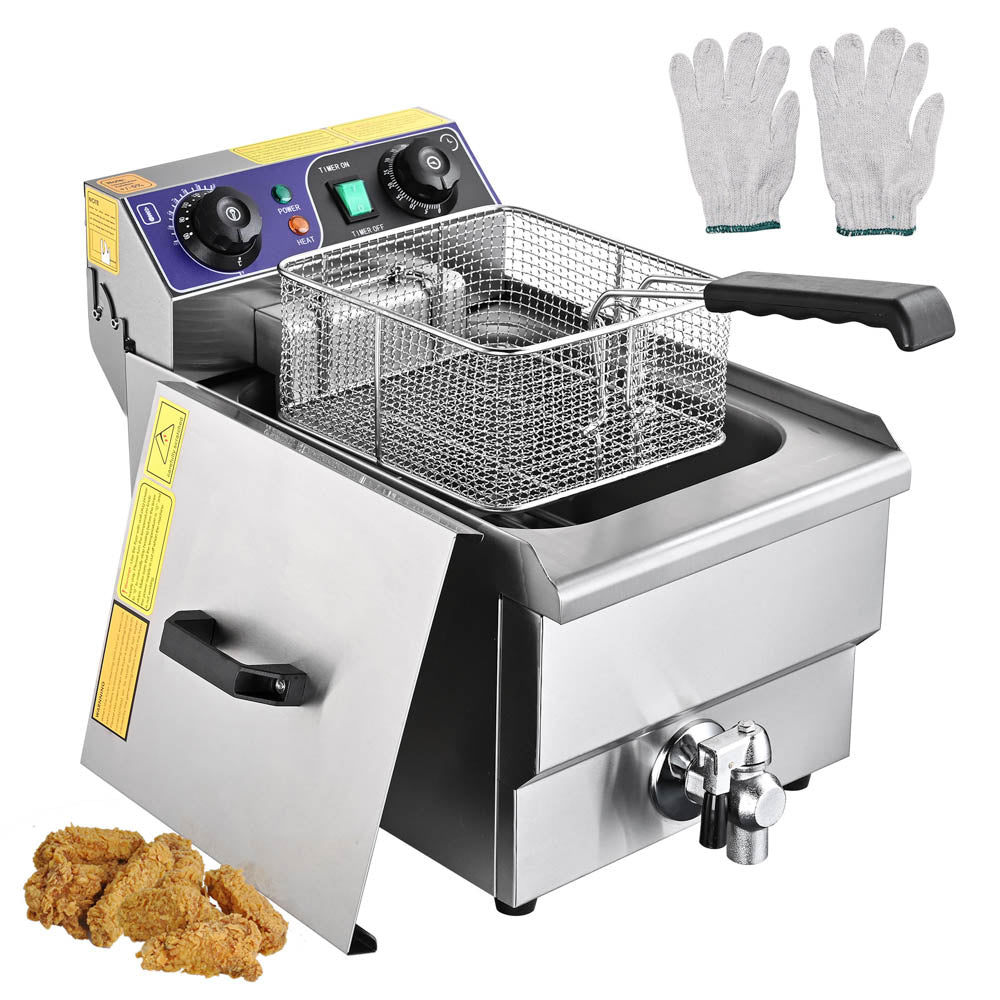 Yescom Electric Deep Fryer w/ Drain 10L Stainless Steel – yescomusa