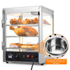 Yescom Pizza Food Warmer Commercial Countertop Display Case 3-Tier 15x15x20