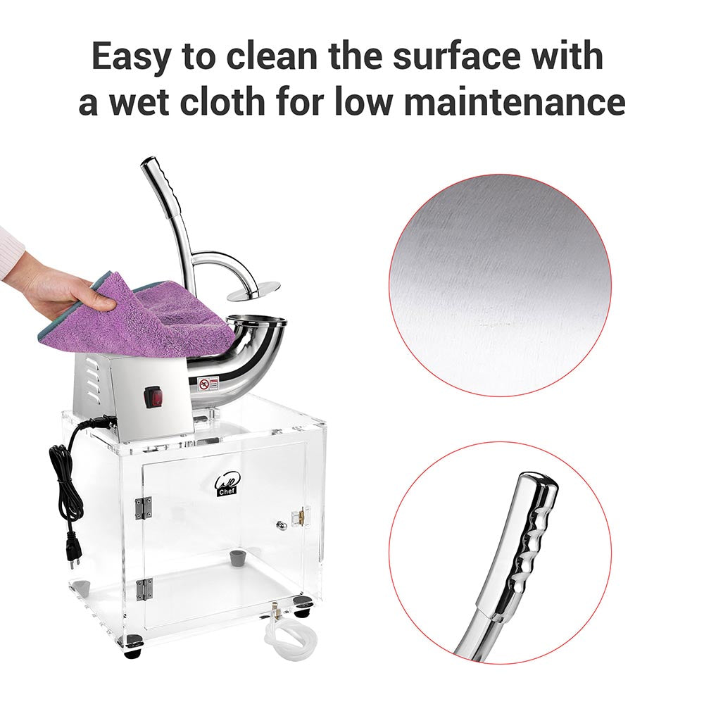 Electric Snow Cone Machine Ice Shaver w/ Acrylic Case