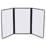 Yescom 8.5x14 Menu Covers Cafe Restaurant Black, Tri-fold 6-View 30ct/pk Image