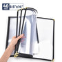 Yescom 8.5x14 Menu Covers Cafe Restaurant Black, Book Style 8-View 40ct/pk Image