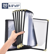 Yescom 8.5x11 Menu Covers Cafe Restaurant Black, Book Style 14-View 20ct/pk Image