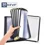 Yescom 8.5x11 Menu Covers Cafe Restaurant Black, Book Style 14-View 20ct/pk Image