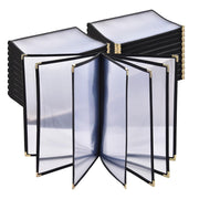 Yescom 8.5x14 Menu Covers Cafe Restaurant Black, Book Style 14-View 20ct/pk Image