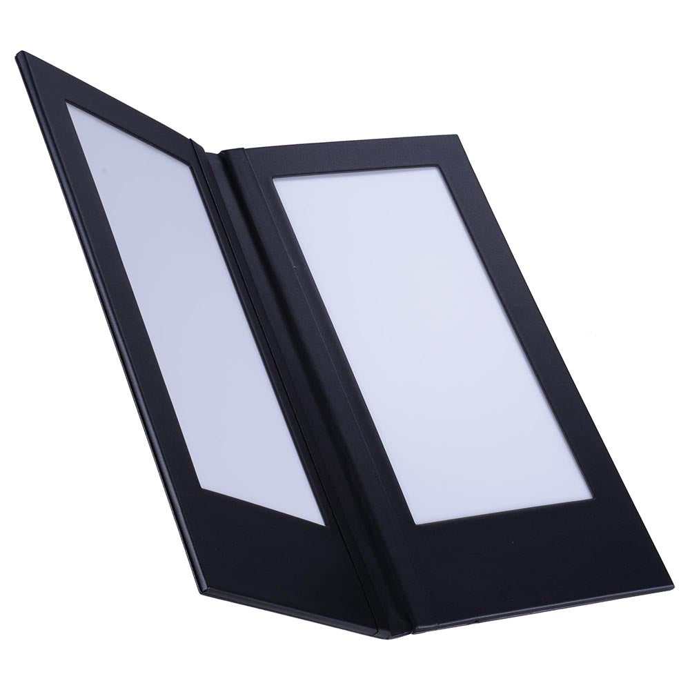 Yescom LED Back Lit Folded Menu Holder Dual Page 5.5x11in Image