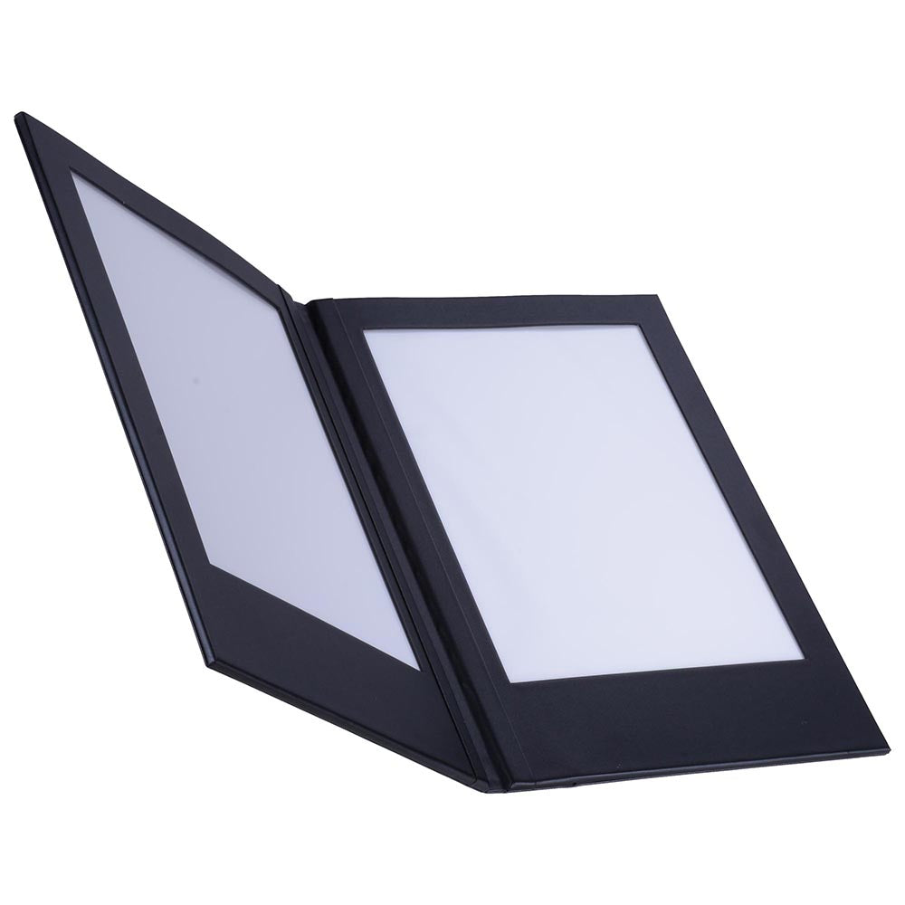 Yescom LED Back Lit Folded Menu Holder Dual Page 8.5x14in Image
