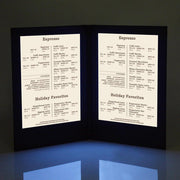 Yescom Personalized Menu Covers LED Menu Cover Dual Page 8.5x14in Set(5) Image