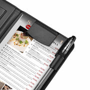 Yescom Personalized Check Presenters LED Menu Holder PU Leather 5x9in Set(5) Image