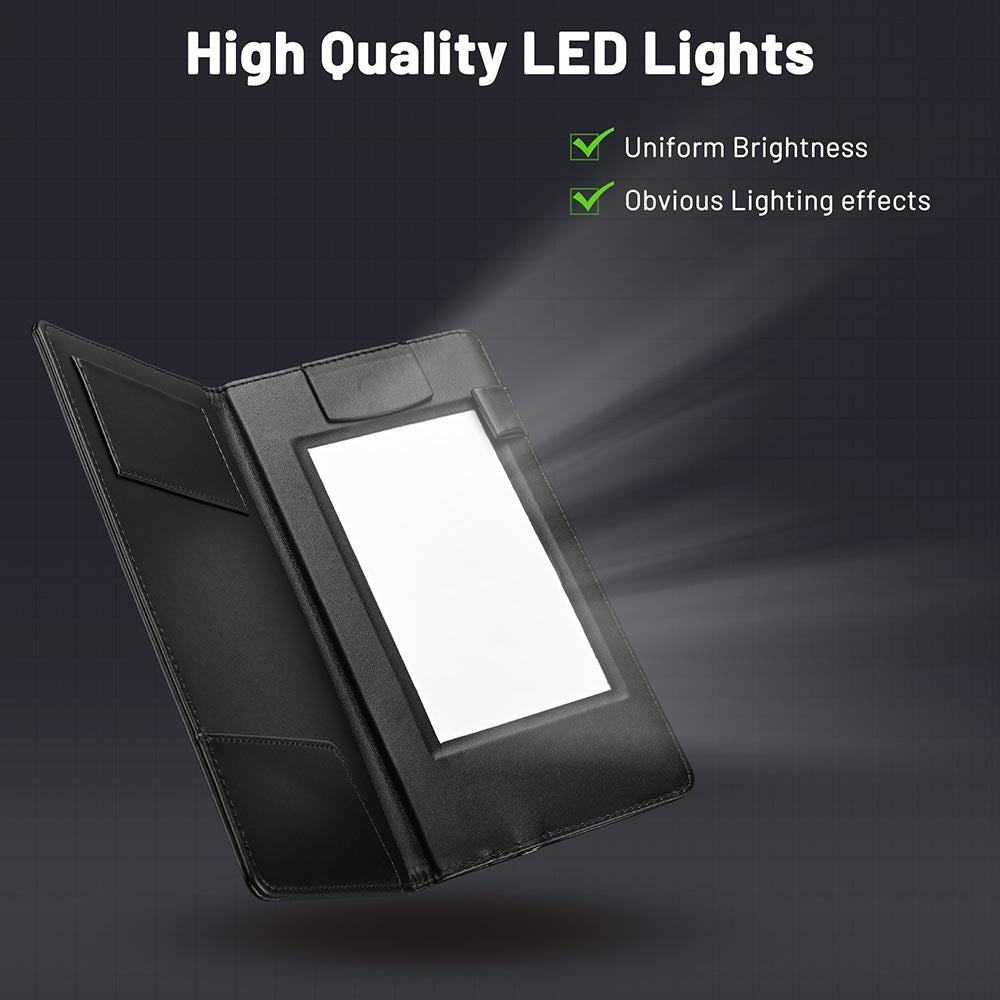 Yescom LED Back Lit Check Presenter Leather Backlighting Image