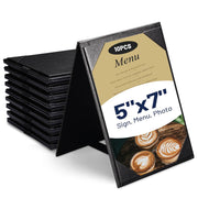 Yescom Table Tents Double Sided Cards Holder PU Leather, 5x7in 10ct/pk Image