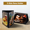 Yescom 3-Sided Table Tent Bar Cafe Cards Holder PU Leather