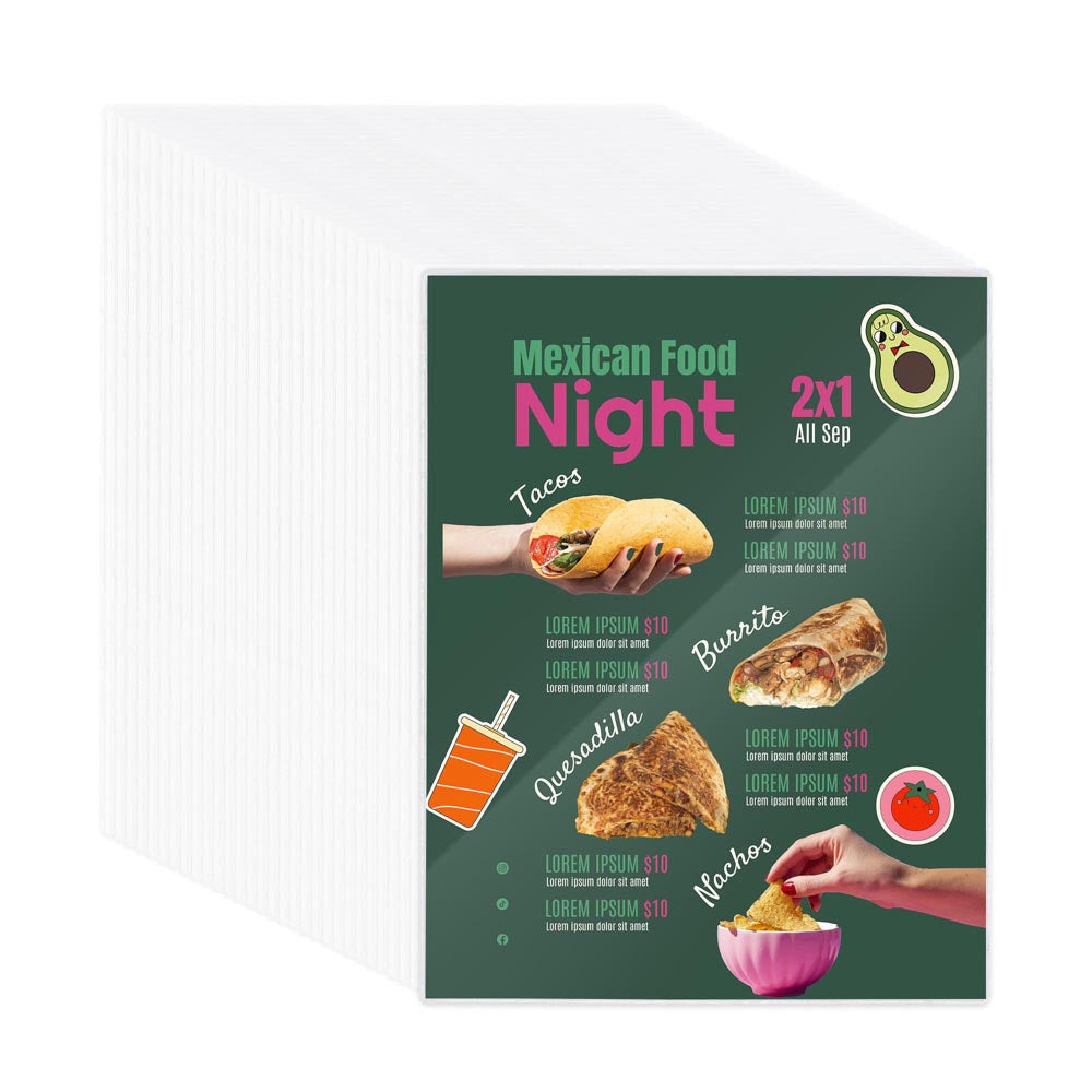 8.5x11 Menu Covers Set(30) 2View