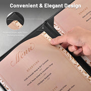 Yescom Personalized Menu Covers - 8.5x14 PU Leather Custom Printed & Color Image