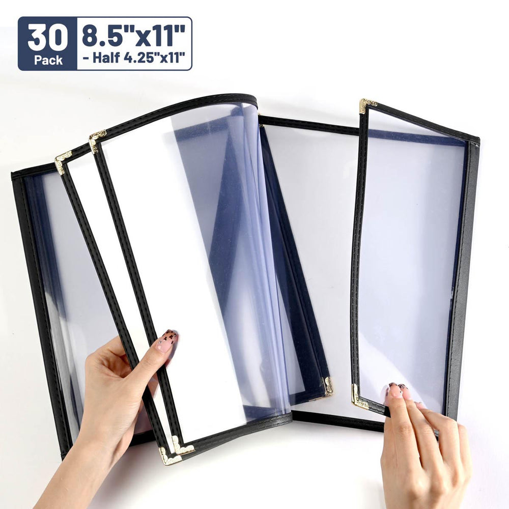 Yescom 30x Menu Covers Cafe Restaurant 8.5x11 & 4.25x11, Book Style 8-View Image