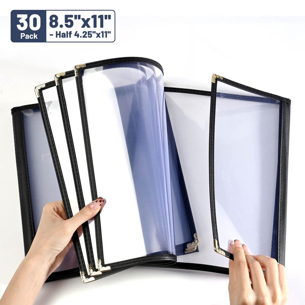 Yescom 30x Menu Covers Cafe Restaurant 8.5x11 & 4.25x11, Book Style 10-View Image