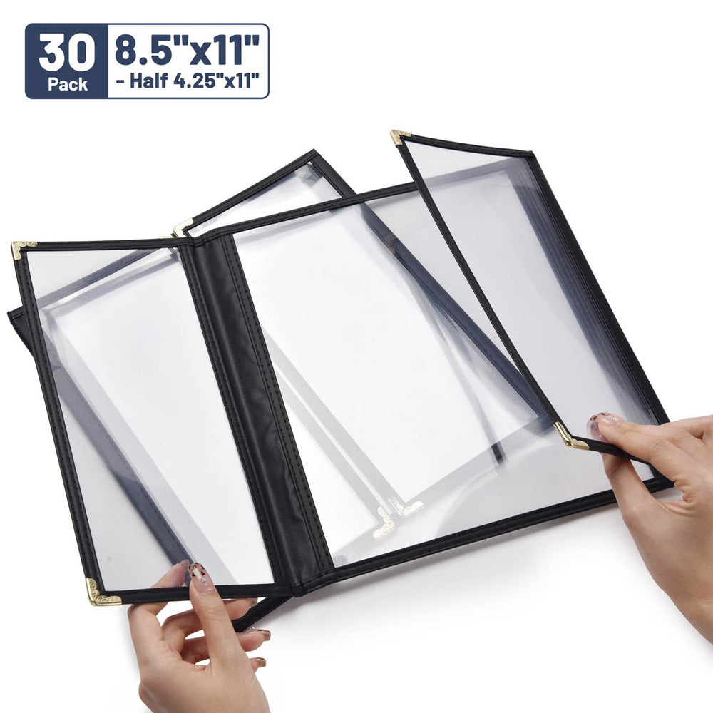 Yescom 30x Menu Covers Cafe Restaurant 8.5x11 & 4.25x11, Gate-view 6-View Image