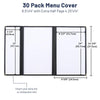 Yescom 30x Menu Covers Cafe Restaurant 8.5x14 & 4.25x14