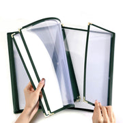 Yescom 30x Menu Covers Cafe Restaurant Green 8.5x14 & 4.25x14 Image
