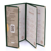 Yescom 30x Menu Covers Cafe Restaurant Green 8.5x14 & 4.25x14 Image
