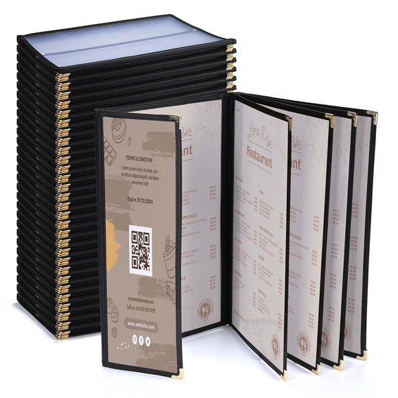 Yescom 30x Menu Covers Cafe Restaurant 8.5x14 & 4.25x14 Image