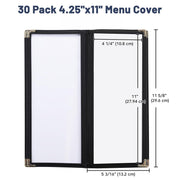 Yescom 30x Menu Covers Bistro Wine List Holder 4.25x11 Image