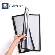 Yescom 30x Menu Covers Bistro Wine List Holder 4.25x14, Book Style 4-View Image