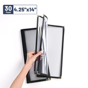 Yescom 30x Menu Covers Bistro Wine List Holder 4.25x14, Book Style 6-View Image