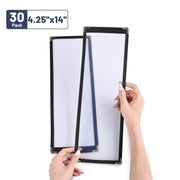 Yescom 30x Menu Covers Bistro Wine List Holder 4.25x14, Single Page 2-View Image