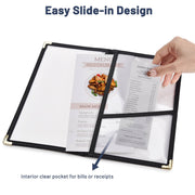 Yescom 30x Check Presenters Restaurant Server Book 5x9in Image