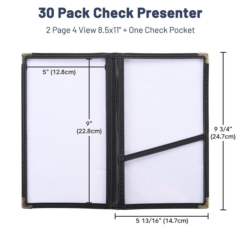 Yescom 30x Check Presenters Restaurant Server Book 5x9in Image