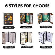 Yescom 8.5x11 Menu Covers Cafe Restaurant Black Image