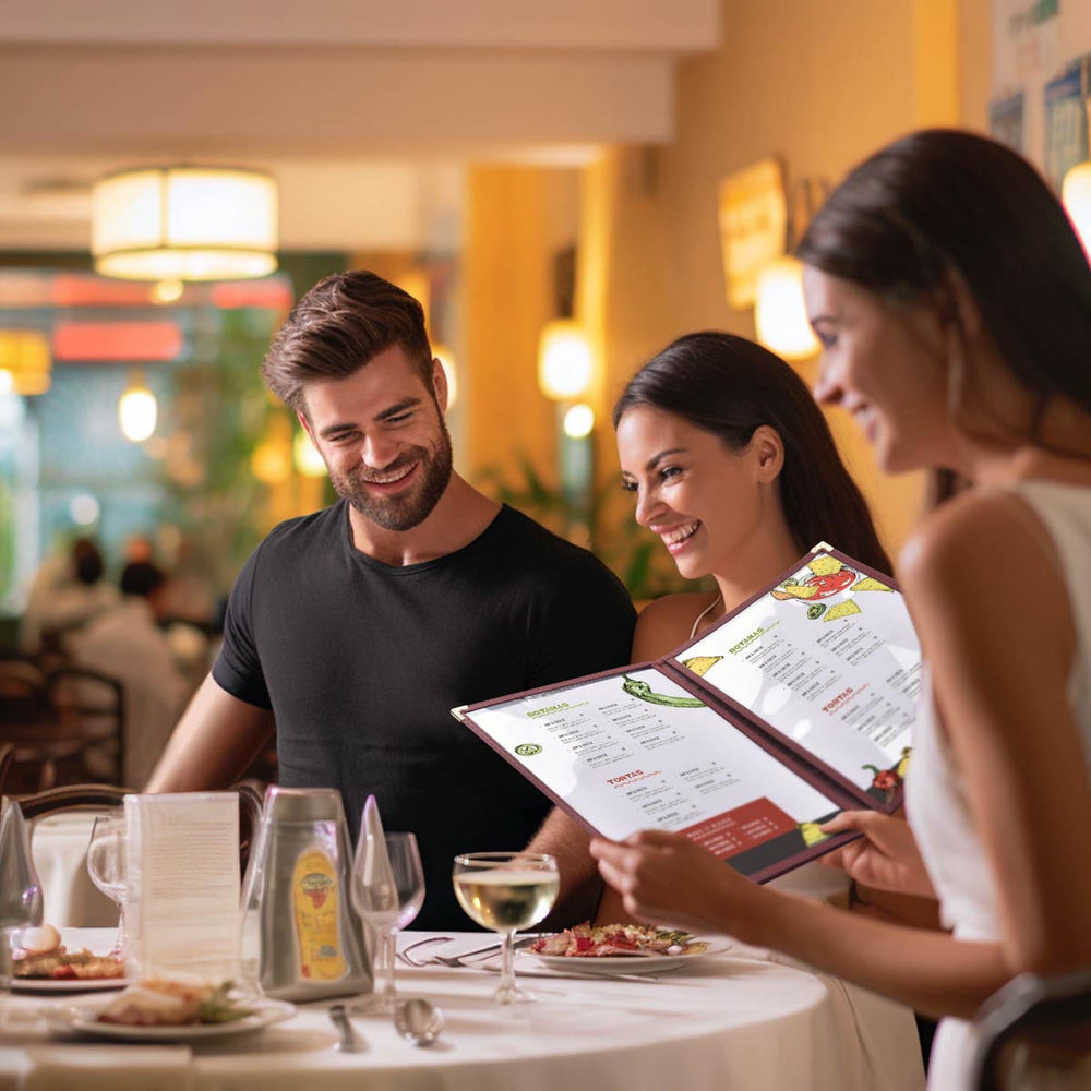 Yescom 8.5x11 Menu Covers Cafe Restaurant Red Image