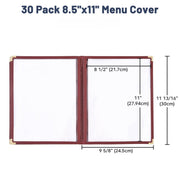 Yescom 8.5x11 Menu Covers Cafe Restaurant Red Image