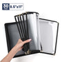 Yescom 8.5x11 Menu Covers Cafe Restaurant Black, Book Style 12-View 30ct/pk Image